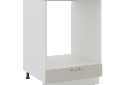 JD Greta Kitchen Adjustable 600mm Oven Cabinet - Cashmere Matt with Worktop
