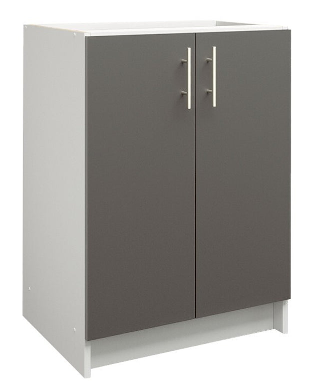 JD Greta NOT Adjustable Kitchen Base Unit 600mm - Dark Grey Matt