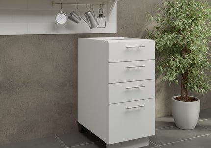 JD Greta Adjustable Legs Kitchen Drawer Unit 400mm - White Matt