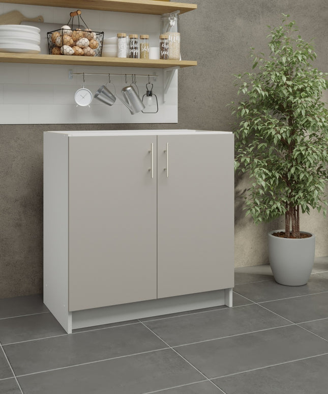 JD Greta Fixed Height Kitchen Base Unit 800mm - Cashmere Matt