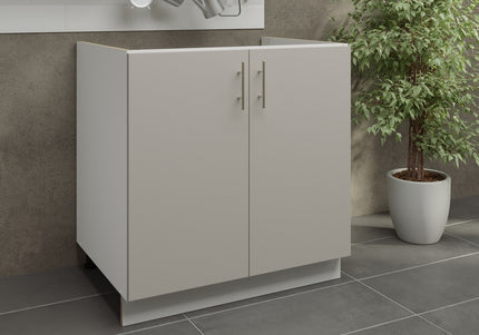 JD Greta Kitchen Adjustable 800mm Sink Base Cabinet - Cashmere Matt