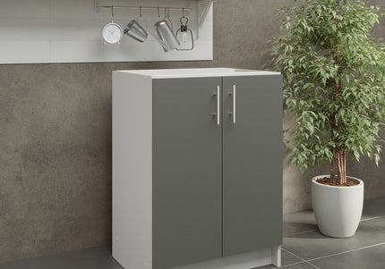 JD Greta NOT Adjustable Kitchen Base Unit 600mm - Grey Matt