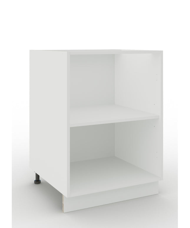 JD Greta Adjustable Legs Kitchen Base Unit 600mm - White Matt (No door)