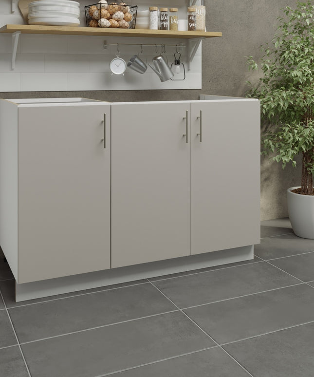 JD Greta Kitchen Adjustable 1200mm Sink Base Cabinet - Cashmere Matt