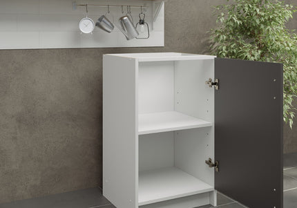 JD Greta NOT Adjustable Kitchen Base Unit 500mm - Dark Grey Matt