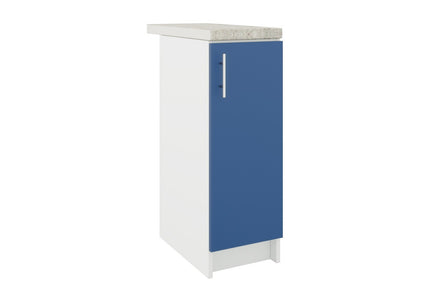 JD Greta Fixed Height Kitchen Base Unit 300mm - Navy Matt With Worktop