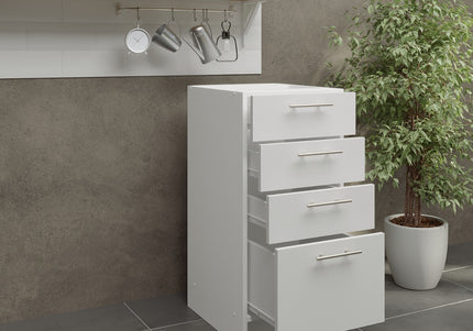 JD Greta NOT Adjustable Kitchen Drawer Unit 400mm - White Matt