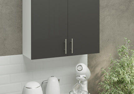 JD Greta Kitchen Wall Unit 800mm Kitchen Cabinet - Dark Grey Matt