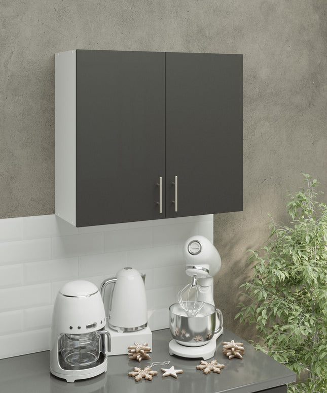 JD Greta Kitchen Wall Unit 800mm Kitchen Cabinet - Dark Grey Matt