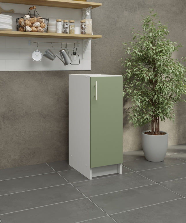 JD Greta Fixed Height Kitchen Base Unit 300mm - Sage Green Matt