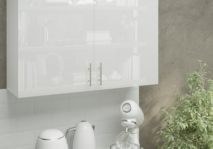 JD Greta Kitchen Wall Unit 1000mm Kitchen Cabinet - White Gloss