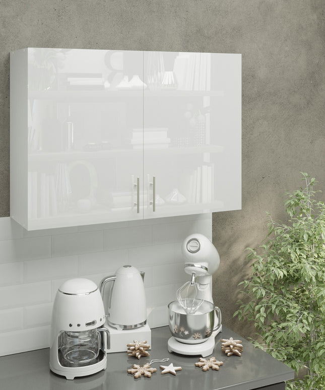 JD Greta Kitchen Wall Unit 1000mm Kitchen Cabinet - White Gloss