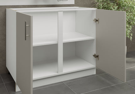 JD Greta Kitchen Adjustable 1000mm Base Cabinet - Cashmere Matt