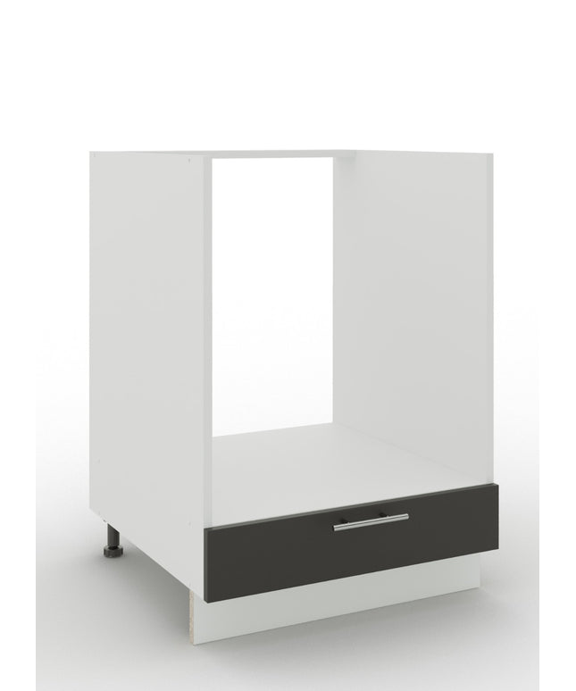 JD Greta Adjustable Legs Kitchen Oven Unit 600mm - Dark Grey Matt
