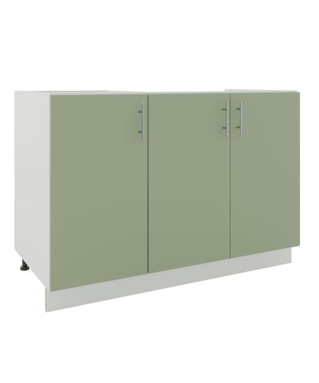 JD Greta Kitchen Adjustable 1200mm Sink Base Cabinet - Sage Green Matt