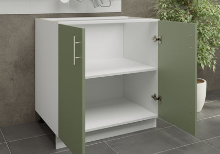 JD Greta Kitchen Adjustable 800mm Base Cabinet - Sage Green Matt