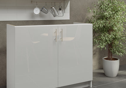 JD Greta NOT Adjustable Kitchen Sink Unit 1000mm  - White Gloss