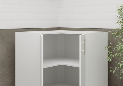JD Greta NOT Adjustable Kitchen Base Corner Unit - White Matt