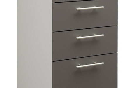 JD Greta Kitchen Base Drawer Unit 400mm Cabinet - Dark Grey (With Worktop)