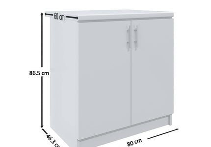 JD Greta Fixed Height Kitchen Base Unit 800mm - Sage Green Matt With Worktop
