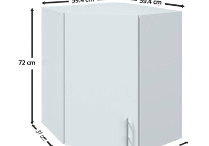 JD Greta Kitchen Wall Corner Unit 600mm Cabinet With Door 60cm - Cashmere Matt