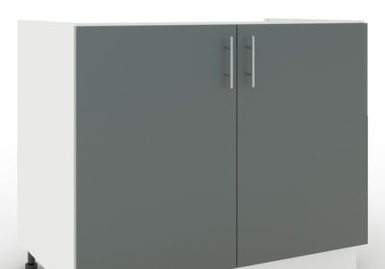 JD Greta Adjustable Legs Kitchen Sink Unit 1000mm  - Grey Matt