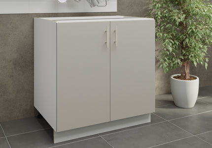 JD Greta Kitchen Adjustable 800mm Base Cabinet - Cashmere Matt