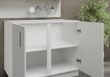 JD Greta Adjustable Legs Kitchen Base Unit 1000mm - White Gloss