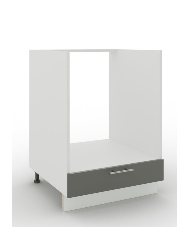 JD Greta Adjustable Legs Kitchen Oven Unit 600mm - Grey Matt