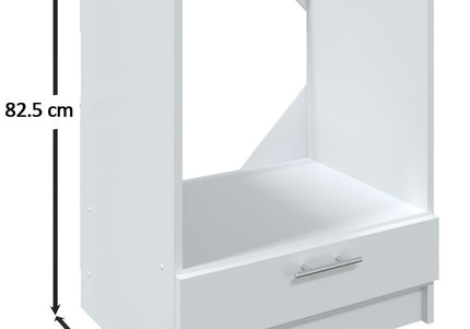 JD Greta NOT Adjustable Kitchen Oven Unit 600mm - White Gloss