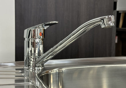 JD Greta 1000mm Utility Sink Unit With Tap Kitchen Base Cabinet - Cashmere Matt