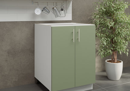 JD Greta Kitchen Adjustable 600mm Base Cabinet - Sage Green Matt