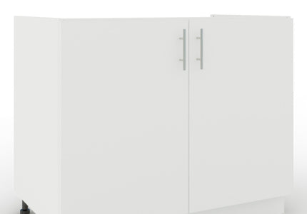 JD Greta Adjustable Legs Kitchen Sink Unit 1000mm  - White Matt