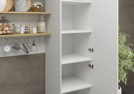 JD Greta Adjustable Kitchen Tall Larder Unit 500mm - White Matt