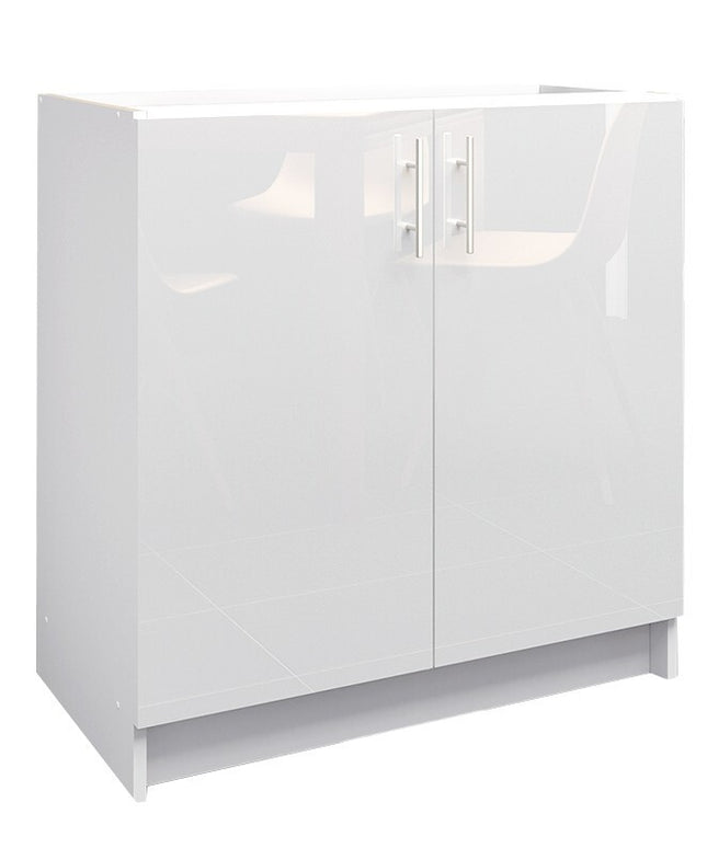 JD Greta NOT Adjustable Kitchen Base Unit 800mm - White Gloss