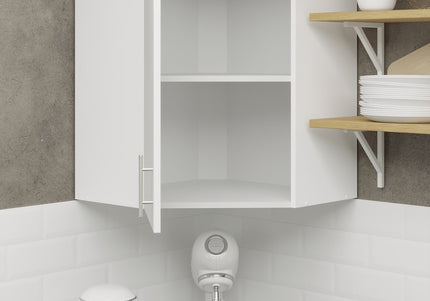 JD Greta Kitchen Wall Corner Unit Cabinet - White Matt
