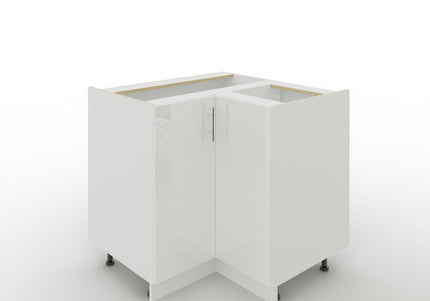 JD Greta Adjustable Legs Kitchen Corner Unit - White Gloss