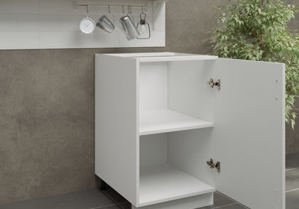 JD Greta Adjustable Legs Kitchen Base Unit 500mm - White Gloss