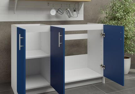 JD Greta Kitchen Fixed Height 1200mm Sink Base Cabinet - Navy Matt
