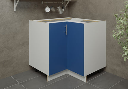 JD Greta Kitchen Adjustable 900mm Corner Base Cabinet - Navy Matt