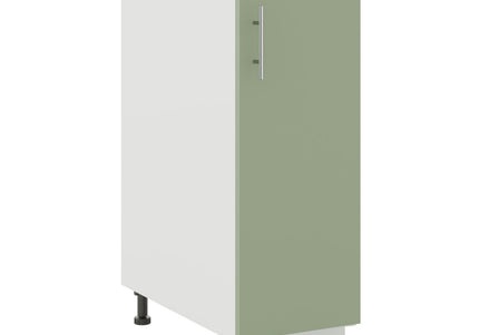 JD Greta Kitchen Adjustable 300mm Base Cabinet - Sage Green Matt with Worktop