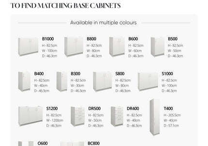 JD Greta Fixed Height Kitchen Base Unit 1000mm - Cashmere Matt