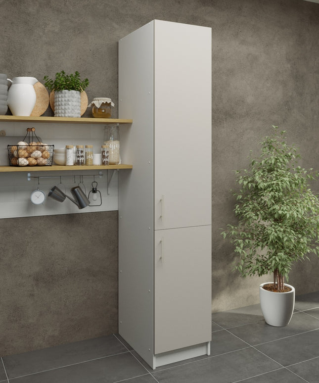 JD Greta Kitchen Fixed Height 400mm Tall Larder Unit - Cashmere Matt