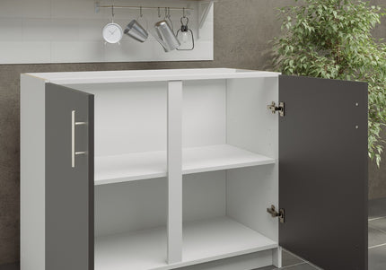 JD Greta NOT Adjustable Kitchen Base Unit 1000mm - Dark Grey Matt