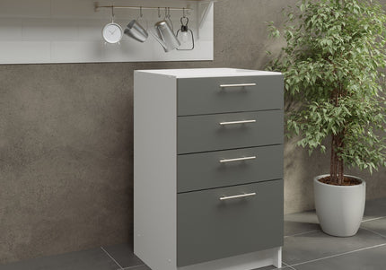 JD Greta NOT Adjustable Kitchen Drawer Unit 500mm - Grey Matt