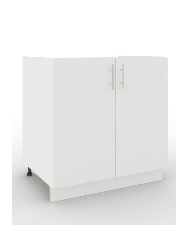 JD Greta Adjustable Legs Kitchen Sink Unit 800mm  - White Matt