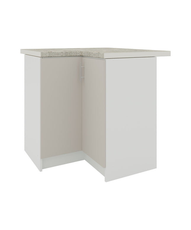 JD Greta Kitchen Fixed Height  800mm Corner Cabinet - Cashmere Matt With Worktop