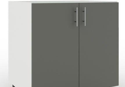JD Greta Adjustable Legs Kitchen Base Unit 800mm - Grey Matt