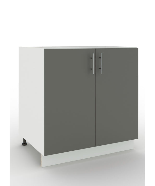 JD Greta Adjustable Legs Kitchen Base Unit 800mm - Grey Matt