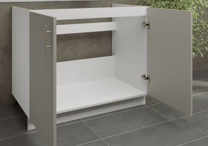 JD Greta Kitchen Adjustable 1000mm Sink Base Cabinet - Cashmere Matt